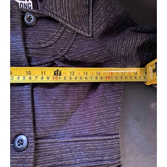 Billabong Pea Coat Womens S Charcoal Gray Double Breasted - Picture 5 of 6